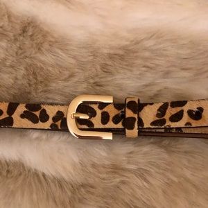 Leopard skinny Belt, one inch